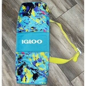 IGLOO Double Barrel Seaside Sling 8 Can Cooler Bag Retro‎ 80s Splatter Print